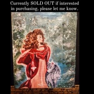 🎨 Seeker of Her Dreams 🐺 Copy of original acrylic painted artwork